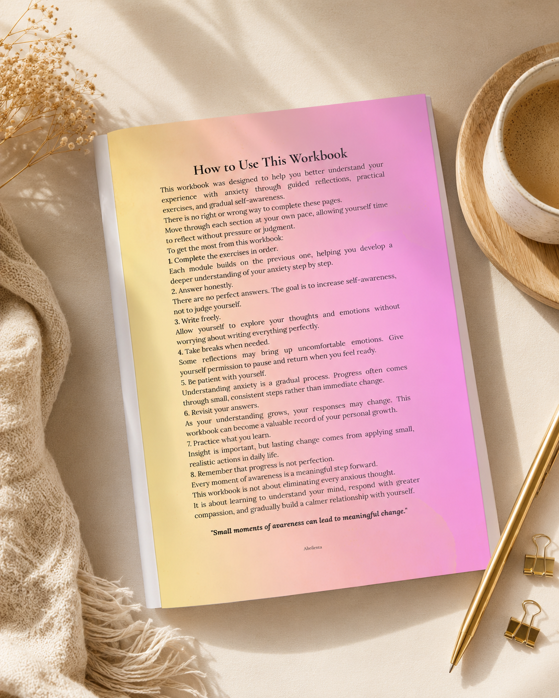 Anxiety to Calm — Anxiety Recovery Workbook