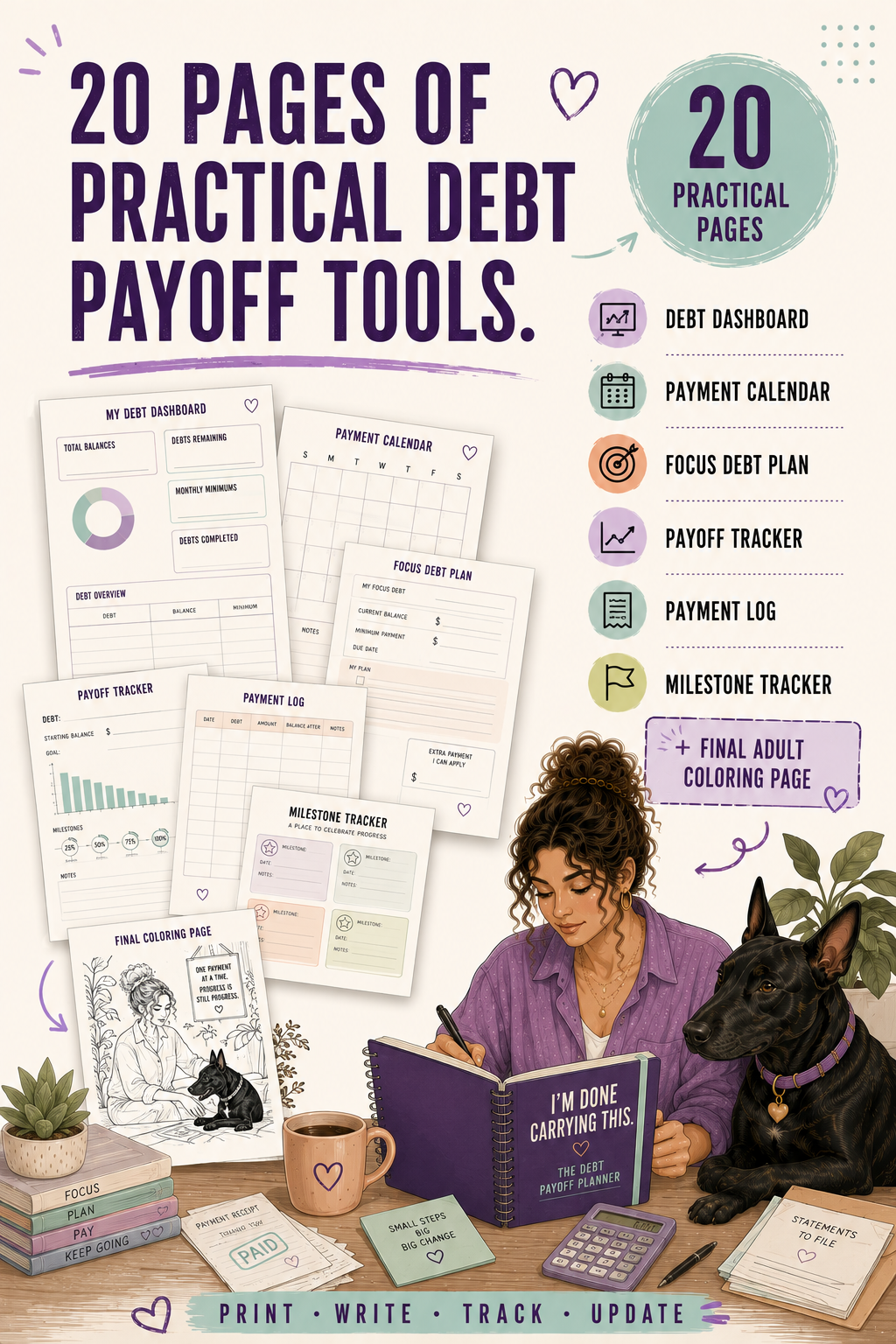 I’m Done Carrying This — The Debt Payoff Planner | Printable PDF