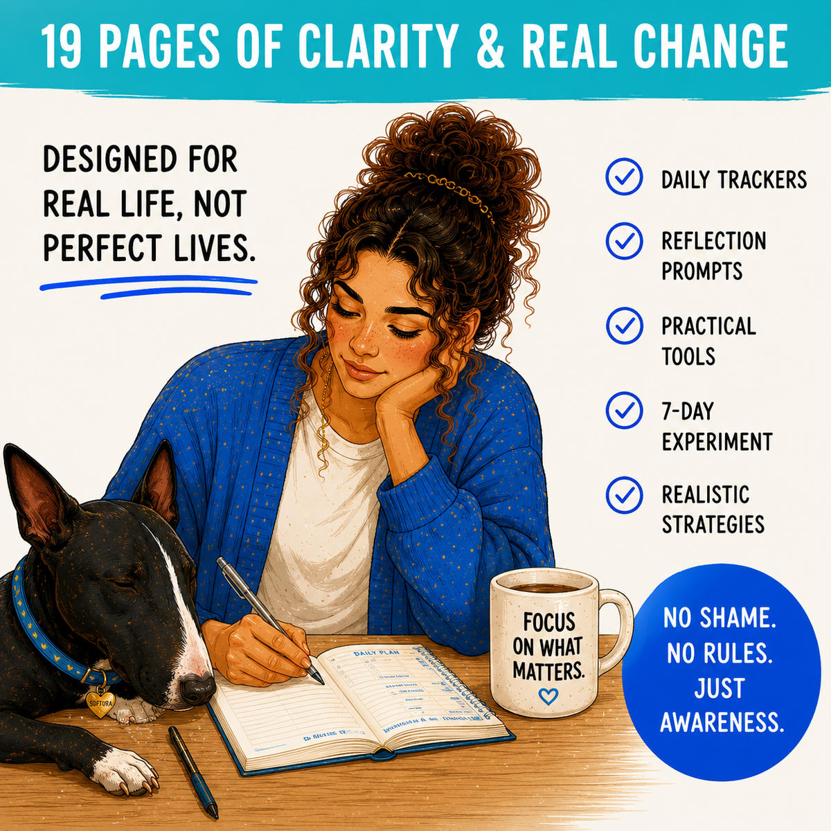 I’m on My Phone Too Much — 7-Day Screen Time Reset | Printable PDF